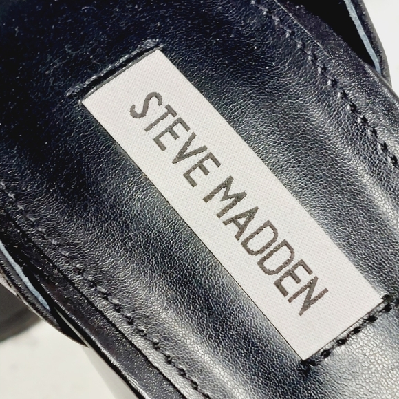 NEW Steve Madden Kassiani Black Slip On Ankle Strap Platform Sandals W497 - Picture 11 of 14